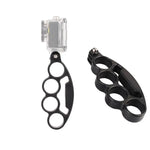 Hand Finger Grip Mount for GoPro Hero showing knuckle grip with gopro attached