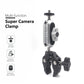 REFLEX CAMERA 1/4'' Thread 360° Double Ball Head Adapter Super Clamp Mount for GoPro, Insta360, DJI Osmo – Bike, Motorcycle, Rod Clamp Holder for Action Cameras, Flexible Angle Shooting