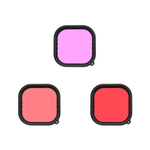 REFLEX CAMERA Diving Color Lens Filter Red Pink Purple for GoPro Hero 13 12 11 10 9 Black – Snap-On Underwater Filter for Enhanced Video & Photography