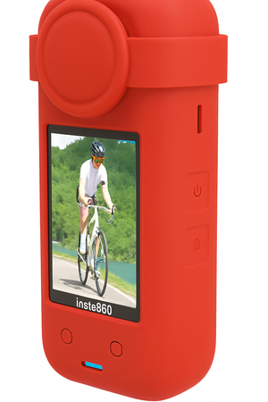 Reflex Camera Silicone Protective Case for Insta360 X4 – Anti-Scratch Shockproof Sleeve with Lens Cap, Precise Fit, Soft Grip, All-Around Protection for Insta360 X4 Action Camera (Red)