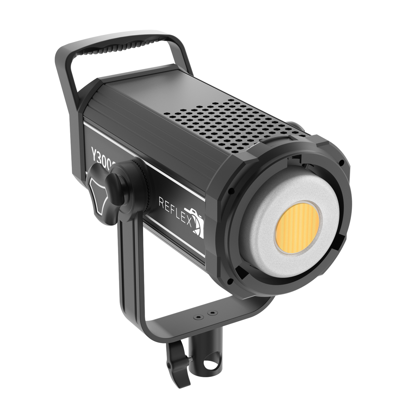 REFLEX CAMERA Professional 300W Dimmable Bi-Color Bowens LED COB Light - Y300S, 3200K-5600K Adjustable, Portable, Flicker-Free, Ideal for Video Production, Photography & Studio Lighting