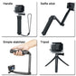 Reflex Camera 3-Way Foldable Selfie Stick Tripod for GoPro Hero 13-9, DJI Osmo Action – Extendable Pole, Tripod Grip, Lightweight Action Camera Mount for Travel, Vlogging & Sports Shooting