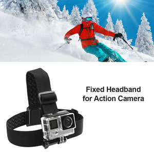 REFLEX CAMERA Adjustable Head Mount Strap for GoPro Hero 13-5, DJI OSMO – Hands-Free POV Headband with Non-Slip Grip for Action Cameras, Ideal for Skiing, Biking, Outdoor Sports