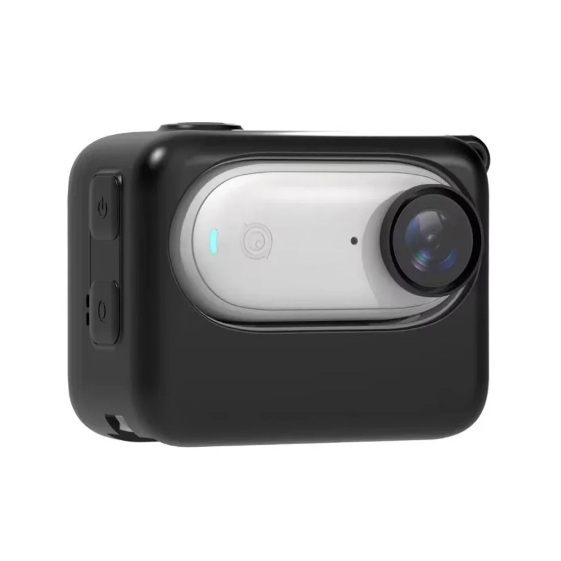 REFLEX CAMERA Silicone Protective Case for Insta360 GO 3 – Soft Dustproof Scratch-Resistant Cover for Action Camera, Lightweight Shockproof Durable Accessory (Black)