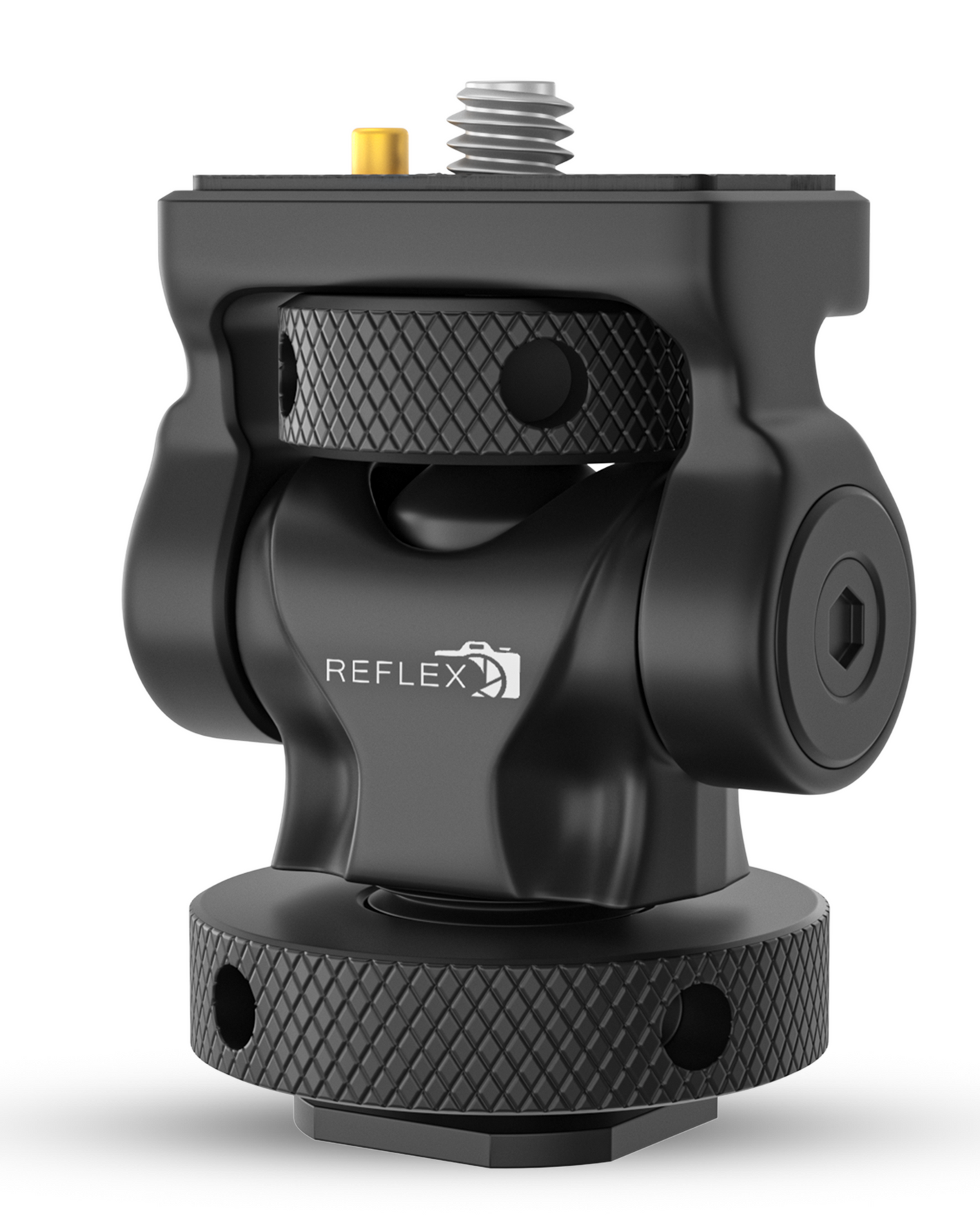 REFLEX CAMERA BHM-TE339 Mini Snail Ball Head with Cold Shoe Mount – Lightweight Aluminum Ball Head for Monitors, Phone Holders & Camera Accessories – 2.5kg Load Capacity