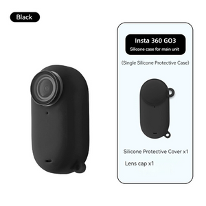 Reflex Camera Go3 Body Case Lens Cap for Insta360 Go 3 – Silicone Protective Cover Kit with Lens Protection, Anti-Scratch, Anti-Drop, Heat Dissipation, Lanyard Included – Camera Accessory