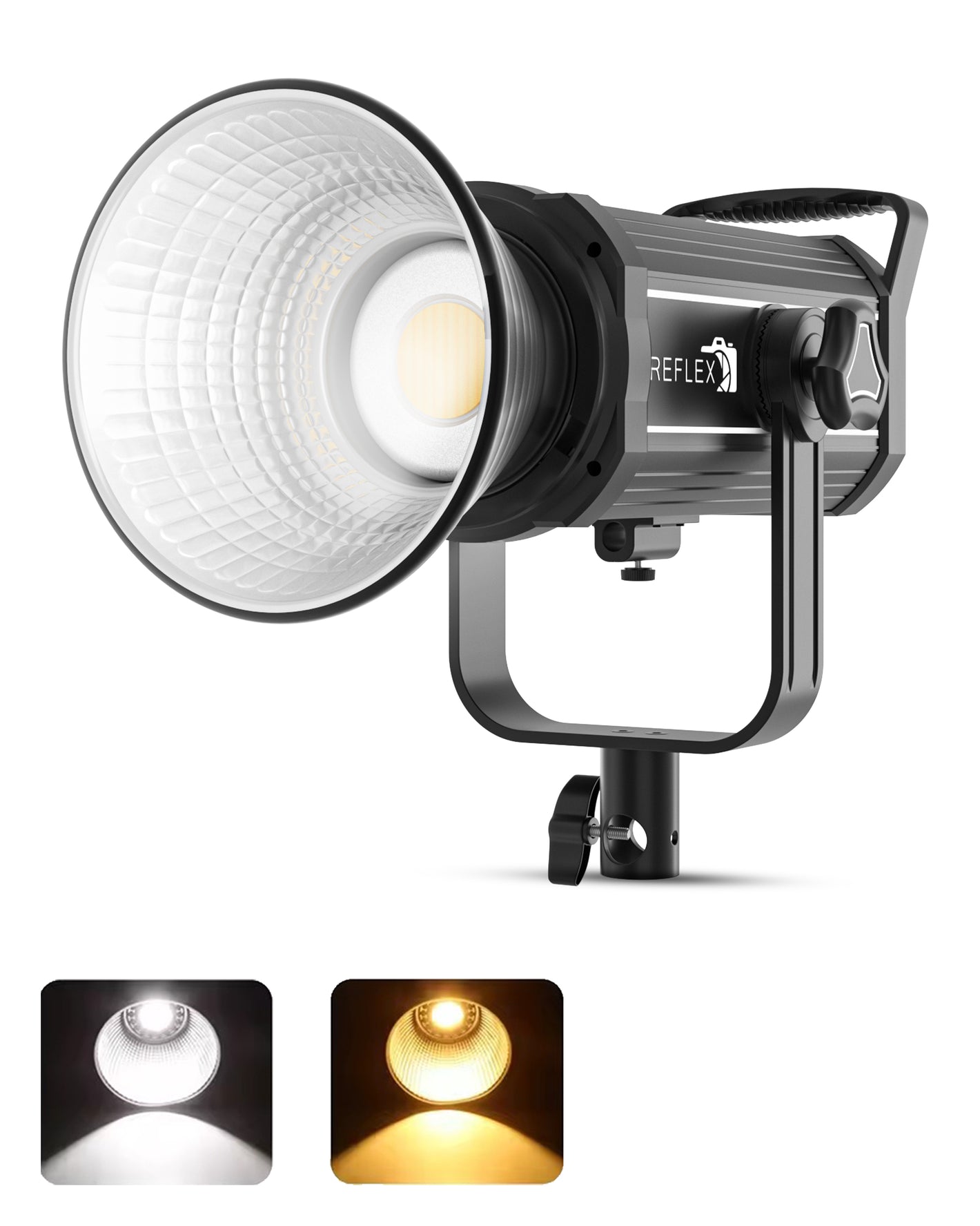 REFLEX CAMERA Y500D 500W Dimmable LED COB Video Light - High Brightness, App Controlled, Portable, Professional-Grade, Adjustable Lighting, Ideal for Video Production, Live Streaming, Photography