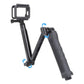 Reflex Camera 3-Way Foldable Selfie Stick Tripod for GoPro Hero 13-9, DJI Osmo Action – Extendable Pole, Tripod Grip, Lightweight Action Camera Mount for Travel, Vlogging & Sports Shooting
