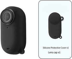 Reflex Camera Go3 Body Case Lens Cap for Insta360 Go 3 – Silicone Protective Cover Kit with Lens Protection, Anti-Scratch, Anti-Drop, Heat Dissipation, Lanyard Included – Camera Accessory