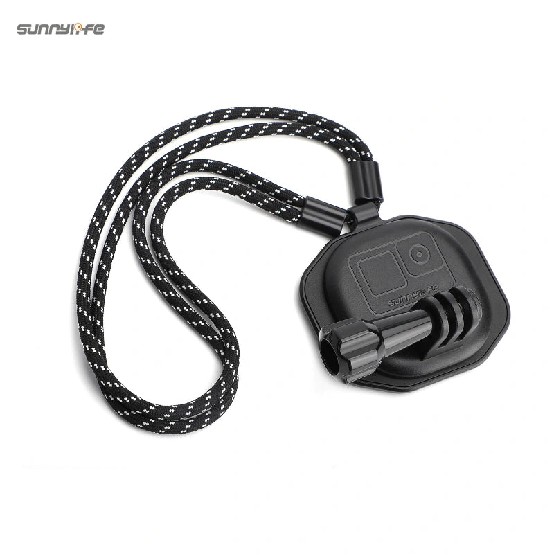 REFLEX CAMERA Magnetic Action Camera Neck Mount POV Chest Lanyard Holder for Insta360 X5, GoPro Hero 13, DJI Action 3 – 360° Rotating Hands-Free Vlog Necklace Mount for Stable First-Person Shooting