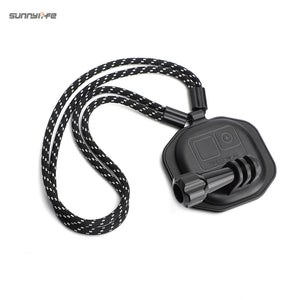 REFLEX CAMERA Magnetic Action Camera Neck Mount POV Chest Lanyard Holder for Insta360 X5, GoPro Hero 13, DJI Action 3 – 360° Rotating Hands-Free Vlog Necklace Mount for Stable First-Person Shooting