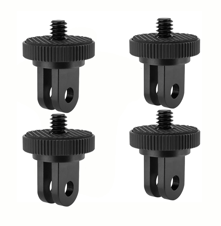 REFLEX CAMERA 4-Pack 1/4" Tripod Adapter Mount for Go Pro Hero 13-5, D J I Osmo, Insta 360 – Universal Camera Converter for Action Cameras, Compatible with Go Pro Mounts & Accessories