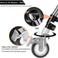 REFLEX CAMERA Set of 3 Photography Swivel C Stand Tripod Dolly Wheels - Anti Vibration - with Step Lock 360° Rotation to fit 25mm Feet to add Mobility to Fixed Stands