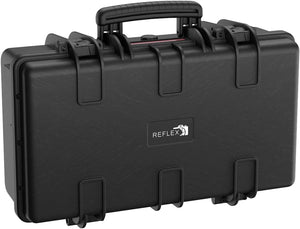 Reflex Camera Professional Hard Carry Case - Waterproof, Dustproof, Shockproof with Customizable Foam Interior, IP67 Rated, Pressure Relief Valve, Heavy-Duty Protection