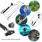 Telescopic selfie stick in use during extreme sports like skiing, diving, and sailing with GoPro action camera