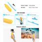 Yellow floating hand grip with anti-lost strap for GoPro cameras, perfect for underwater filming and snorkeling