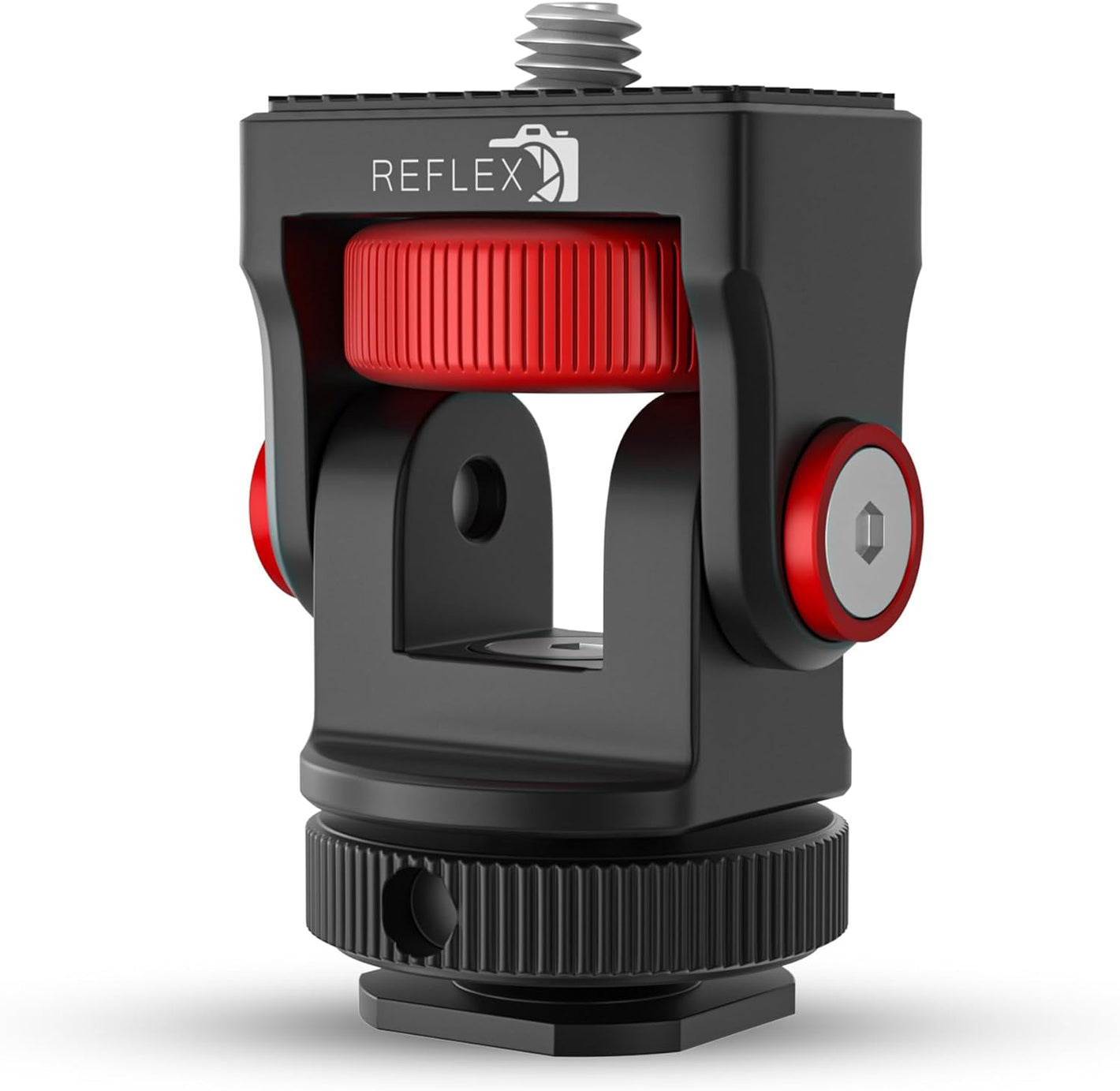 REFLEX CAMERA BHM-TE277 360 Rotation Aluminum Alloy Mini Ball Head for Monitor, Action Camera, Phone and Led light with Cold Shoe