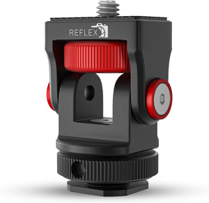 REFLEX CAMERA BHM-TE277 360 Rotation Aluminum Alloy Mini Ball Head for Monitor, Action Camera, Phone and Led light with Cold Shoe