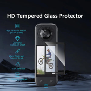 Reflex Camera Tempered Glass Screen Protector for Insta360 X4 Action Camera – Crystal Clear HD Protective Film with Scratch and Fingerprint Resistance