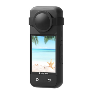 Reflex Camera CPC-360X31/BLK Silicone Protective Case for Insta360 X3 – Shockproof Anti-Slip Grip Cover with Lens Cap, Custom Fit for 360° Camera Protection (Black)