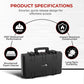 Reflex Camera Professional Hard Carry Case - Waterproof, Dustproof, Shockproof with Customizable Foam Interior, IP67 Rated, Pressure Relief Valve, Heavy-Duty Protection