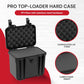 Reflex Camera Black Top Loader Hard Case – Waterproof, Dustproof, Shockproof Protective Camera Case with Foam Interior, Pressure Valve & Lockable Latches, (28.7x22.1x26.4cm/11.3x8.7x10.4in)