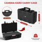 Reflex Camera Professional Hard Carry Case - Waterproof, Dustproof, Shockproof with Customizable Foam Interior, IP67 Rated, Pressure Relief Valve, Heavy-Duty Protection
