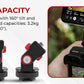 REFLEX CAMERA BHM-TE277 360 Rotation Aluminum Alloy Mini Ball Head for Monitor, Action Camera, Phone and Led light with Cold Shoe