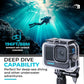 REFLEX CAMERA 60M/196FT Waterproof Protective Underwater Dive Housing Case with Bracket for GoPro Hero 9-12 - Clear Casing