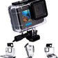 REFLEX CAMERA 60M/196FT Waterproof Protective Underwater Dive Housing Case with Bracket for GoPro Hero 9-12 - Clear Casing