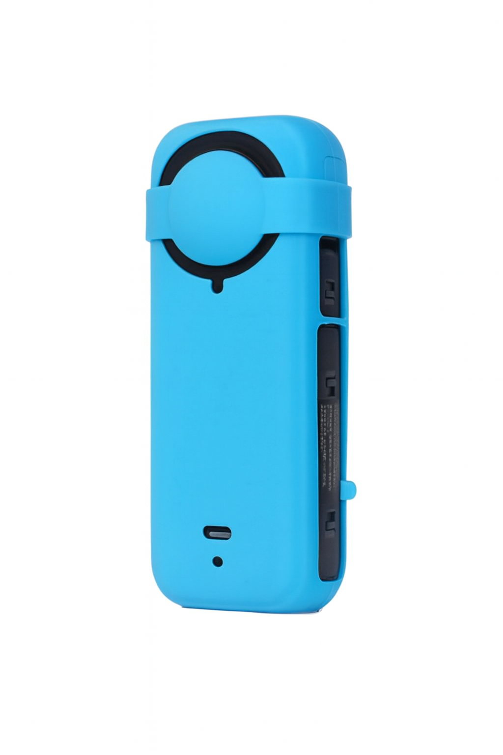 Blue Silicone Case for Insta 360 on a white background