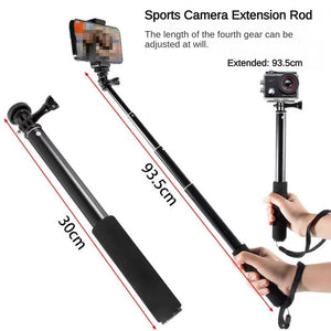 REFLEX CAMERA 93.5cm Extension Pole Selfie Stick Tripod for Insta360, GoPro Hero 13–5 | 1/4" Screw Adapter | Invisible Monopod for 360° Action Cameras & Sports Filming