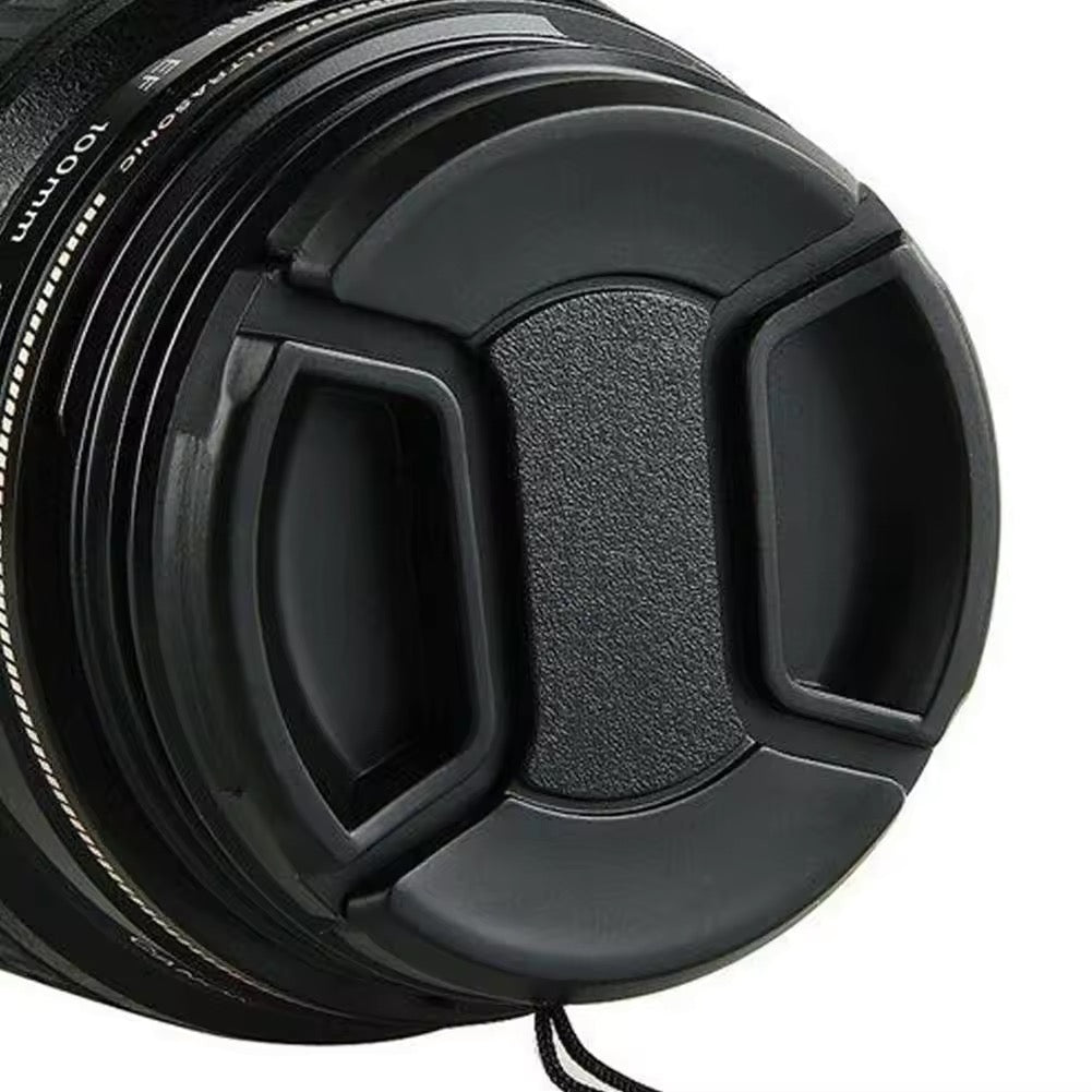 Reflex Camera 46mm Extra Strong Spring DSLR Camera Lens Cap Protection Cover with Anti-loss Rope