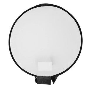 REFLEX CAMERA Round Softbox Diffuser 30cm (11.8in) for Flash Lighting | Black+White Cloth | Foldable, Lightweight, Portable with Storage Bag | Eliminates Harsh Light & Shadows