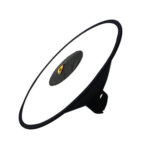 REFLEX CAMERA Universal 44cm (17.3in) Round Flash Softbox Diffuser for DSLR Speedlite | Portable Ring Light Modifier for Studio Portrait Photography | Includes Storage Box | Black & White Cloth