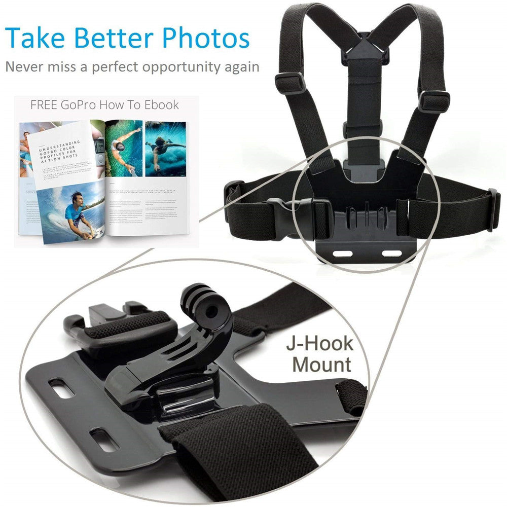 GoPro Chest Strap with J Hook Mount