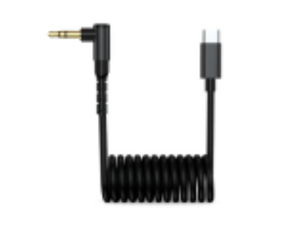 REFLEX CAMERA TC to 3.5mm TRS Lavalier Spring Cable – 70cm, Durable Copper + TPE + Aluminium Alloy with KT Chip