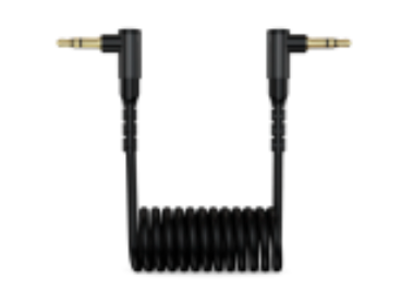 REFLEX CAMERA 3.5mm TRS to 3.5mm TRS Spring Cable for Lavalier Microphone – 70cm, Copper + TPE + Aluminium Alloy, Durable & Flexible Audio Connection