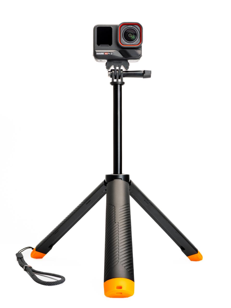 Reflex Camera 4-in-1 Floating Tripod Selfie Stick – Waterproof Telescopic Handle with Lanyard & Action Camera Mount – Compatible with GoPro, DJI Osmo, Insta360 & More