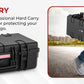 Reflex Camera Professional Hard Carry Case - Waterproof, Dustproof, Shockproof with Customizable Foam Interior, IP67 Rated, Pressure Relief Valve, Heavy-Duty Protection