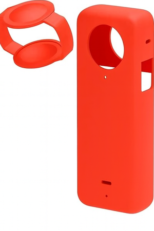 Reflex Camera Silicone Protective Case for Insta360 X4 – Anti-Scratch Shockproof Sleeve with Lens Cap, Precise Fit, Soft Grip, All-Around Protection for Insta360 X4 Action Camera (Red)