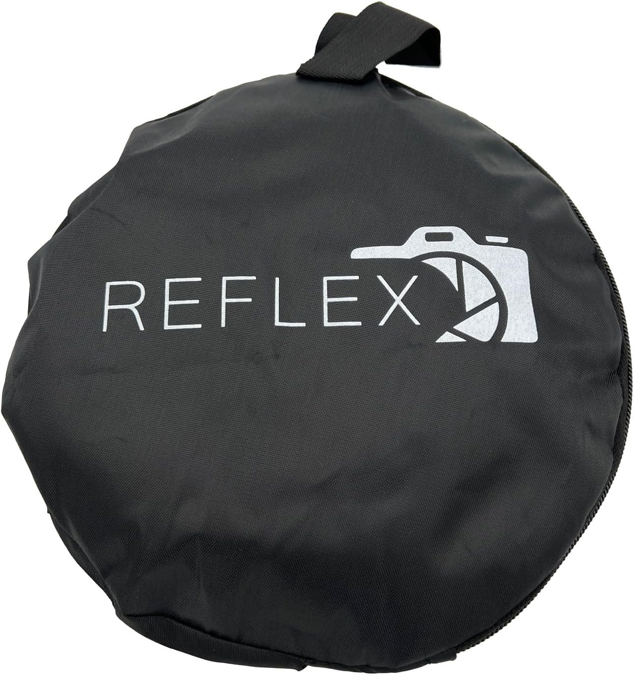 Black Reflex-branded carry bag for foldable drone landing pad with zip closure and handle