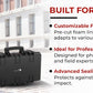 Reflex Camera Professional Hard Carry Case - Waterproof, Dustproof, Shockproof with Customizable Foam Interior, IP67 Rated, Pressure Relief Valve, Heavy-Duty Protection