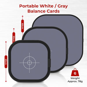 REFLEX CAMERA 30cm Foldable 18% Gray White Balance Card – Portable Reference Tool for Accurate Color & Exposure