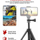 tripod displayed with mobile phone showing outdoor video capture setup